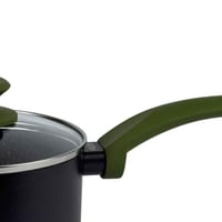 قدر جرانيت اسود بمقبض أخضر-سولتام