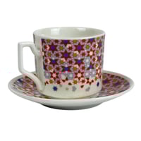 طقم اكواب مزخرفة ـ 6 اكواب مع سيسر