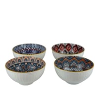 طقم تقديم سيراميكي مزخرف - 5 قطع متنوعة