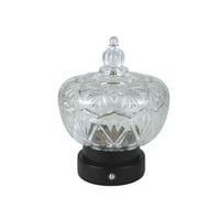 تقديم مضيء كريستالي للتمر والمكسرات