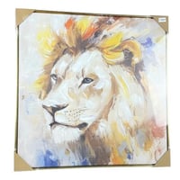 لوحة فنية أسد بتصميم تجريدي