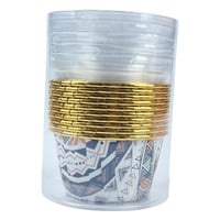 أكواب ورقية مزخرفة مع أغطية قبة شفافة