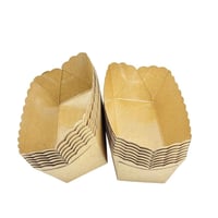 علب تقديم ورقية بنقشة مموجة – بني كرافت 15 قطعة