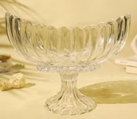 أطباق زجاجية شفافة عالية الجودة