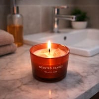 شمعة معطرة بالكريستال في كوب زجاجي