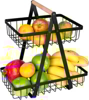 سلة فواكه بطبقتين