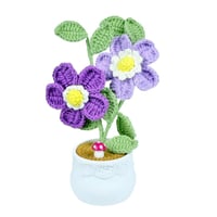 زهور حياكة يدوية