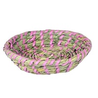 صحون تقديم قش ملونة يدوية