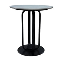 طاولة جانبية رخامية بقاعدة حديدية عصرية