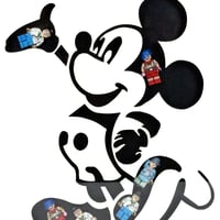 لوحة جدارية ميكي ماوس مع شخصيات ليغو ديكورية