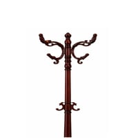 علاقة ملابس أرضية خشبية كلاسيك متعددة الخطافات