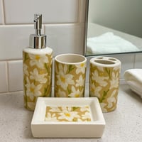 طقم إكسسوارات حمام فاخر من 4 قطع