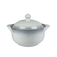 قدر بورسلان بغطاء أنيق