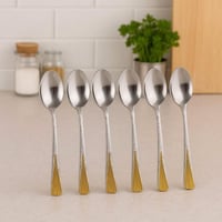 طقم ملاعق شاي فاخرة مزخرفة – 6 قطع