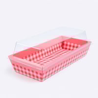 علب تقديم كيك وكب كيك مع أغطية – 10 قطع