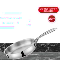 مقلاة ستانلس ستيل ، ثلاث طبقات مقاس 20، لون فضي.