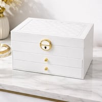 صندوق تنظيم المجوهرات الفاخر متعدد الادراج