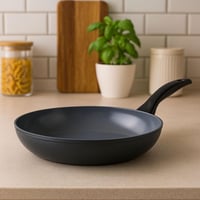 مقلاة ألمنيوم غير لاصقة بلون رمادي أنيق – 32سم