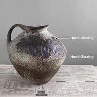 مزهرية فخارية يدوية بتصميم فينتاج – لمسة كلاسيكية...