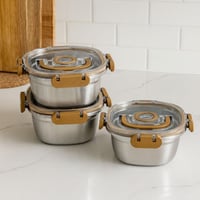 طقم حافظات طعام ستانلس ستيل