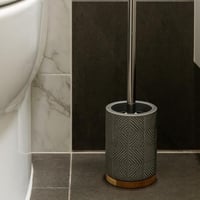 فرشاة مرحاض بقاعدة سيراميكية منقوشة