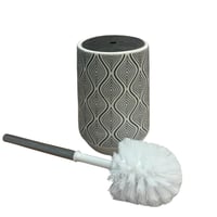 فرشاة حمّام سيراميك بنقشة هندسية مع حامل معدني