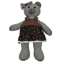 دب محشو قماشي أنتيك بفستان تراثي