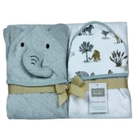 طقم مناشف أطفال بغطاء للرأس – تصميم حيوانات