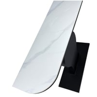 طاولة كونسول بسطح رخامي وإطار أسود