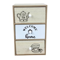 منظم قهوة وشاي و أكواب متعدد الأدراج للمطبخ أو الم...