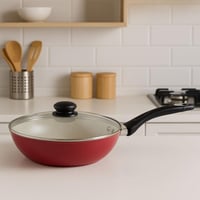 مقلاة جرانيت بغطاء زجاجي – يد مقاومة للحرارة 24سم