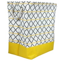 سلة تخزين قماشية بنمط هندسي