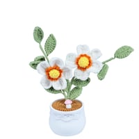 زهور حياكة يدوية