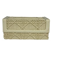 علبة مناديل مستطيلة بنقشة قماشية أنيقة