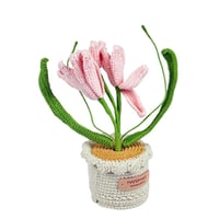 زهور حياكة يدوية