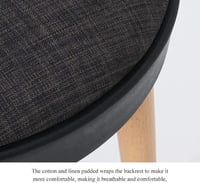 كرسي طعام عصري أسود