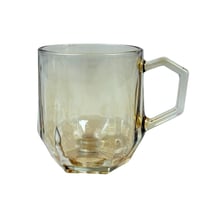 طقم إبريق وأكواب زجاجي بلون عنبري فاخر – 4 أكواب