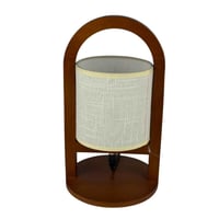 مصباح طاولة خشبي بقوس علوي كلاسيكي