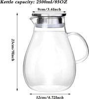 طقم إبريق زجاجي أنيق مع ستة أكواب