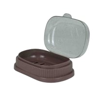 علبة صابون بلاستيكية بغطاء محكم - طقم 4 ألوان