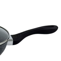 مقلاة غير لاصقة بغطاء زجاجي – أسود منقط