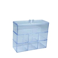 منظم مكياج أكريليك شفاف بثلاث طبقات