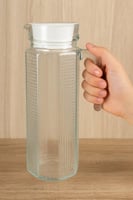 إبريق زجاجي أنيق بغطاء