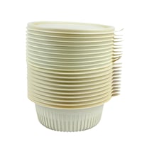 علبة تخزين طعام بلاستيكية بغطاء – لون أصفر باستيل