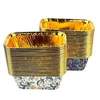 قوالب ورقية مزخرفة ببطانة ذهبية 20 قالب