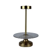 ستاند تقديم بطبقة واحدة مع إضاءة علوية خافتة