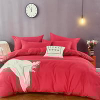 طقم مفرش سرير سادة – 4 قطع