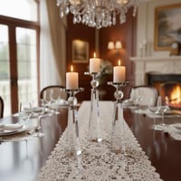 طقم حامل الشموع الكريستالي "رويال لوميير" (Royal L...