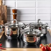 طقم قدور ستانلس مقاسات مثالية للعزايم والولائم