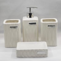 طقم إكسسوارات حمام فاخر من 4 قطع